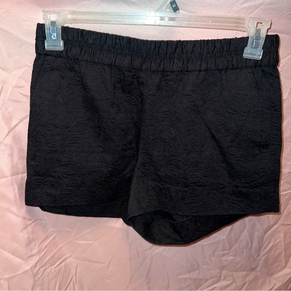J.Crew low rise cotton textured black short
